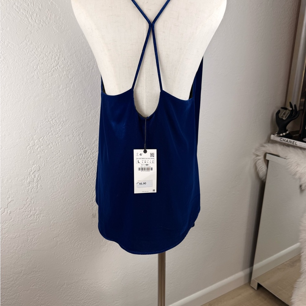 NWT ZARA 4 Pc, 1 Blazer & 1 Pant, 1 Sequin Cami,1 Velvet Cami/Boutique Ensemble - Picture 15 of 16